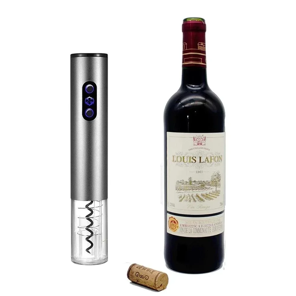 Kit Abridor de Garrafa Automático Saca Rolhas de Vinho Elétrico a Pilha com Cortador - 5