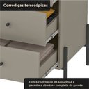 Ver imagem 6 de Cômoda 4 Gavetas com Pintura UV e Pés em Metal 95x89x45cm Taupe
