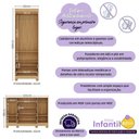 Ver imagem 6 de Conjunto de Quarto Sol com Berço Colchão Guarda Roupa e Cômoda 4 Portas MDP-MDF Amadeirado