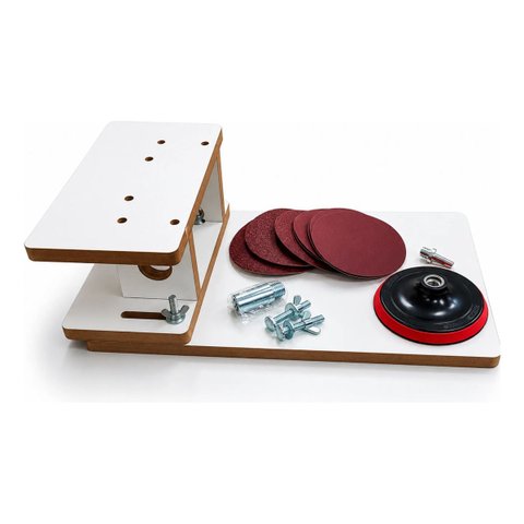 Gabarito Lixadeira de Disco com Esmeril de Bancada 125mm com Velcro | Kit Disco de Lixa com Esmeril