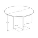 Ver imagem 2 de Mesa de Reunião Redonda 1,20m Pés Painel Nogal Pr F5 Office Cor:nogal com Preto