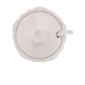 Açucareiro Porcelana Com Tampa E Colher Alto Relevo Branco 10,5x9,5 - 4