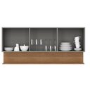 Ver imagem 2 de Armário Aéreo Cozinha 3 Portas 150 Cm Line Kits Paraná Cinza Freijó Gris Cinza-freijó Gris