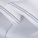 Ver imagem 2 de Jogo de Cama Casal Sublime Branco C/ Ponto Cheio Azul Marinho 4 Peças Buddemeyer