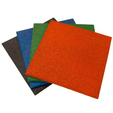 Piso de Borracha Kids Play 1,00 X 1,00 16mm Colors - Vermelho Escuro