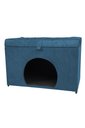 Ver imagem 1 de Puff Pet Baú Estofado para Cachorro e Gato - Azul Aço
