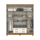 Ver imagem 4 de Guarda Roupa Casal com Espelho 5 Portas 4 Gavetas Alba Henn