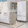 Quarto de Bebê Completo Berço com Guarda roupa 2 Portas 2 Gavetas Pipoca  - 1