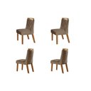 Ver imagem 2 de Conjunto 4 Cadeiras para Sala de Jantar Atena Marrom/Castanho/Cinamomo/Pena/Caramelo