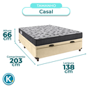 Ver imagem 3 de Cama Box Bau + Colchão Casal D33 Iso100 Ortobom
