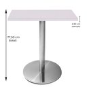 Ver imagem 5 de Mesa Beta em Inox 75 cm (Altura) com Tampo em MDP Quadrado 70 cm Branco