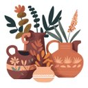 Ver imagem 3 de Adesivo de Parede -Vasos de Barro Dekalque Adesivo Adesivo de Parede Recortado 95x95