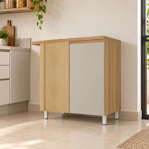 Balcão Canto 1 Porta Nesher Rainha 92x52cm 100 MDF