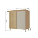 Ver imagem 3 de Balcão Canto 1 Porta Nesher Rainha 92x52cm 100 MDF