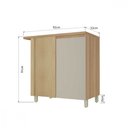 Ver imagem 2 de Balcão Canto 1 Porta Nesher Rainha 92x52cm 100 MDF