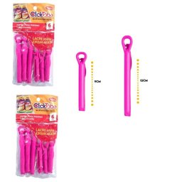 Kit 12 Prendedores de Embalagens Clicktube Lacre Presilha Clip Plástico Cozinha - 7