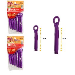 Kit 12 Prendedores de Embalagens Clicktube Lacre Presilha Clip Plástico Cozinha - 9