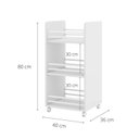 Ver imagem 3 de Carrinho Organizador Multiuso CO240 Branco