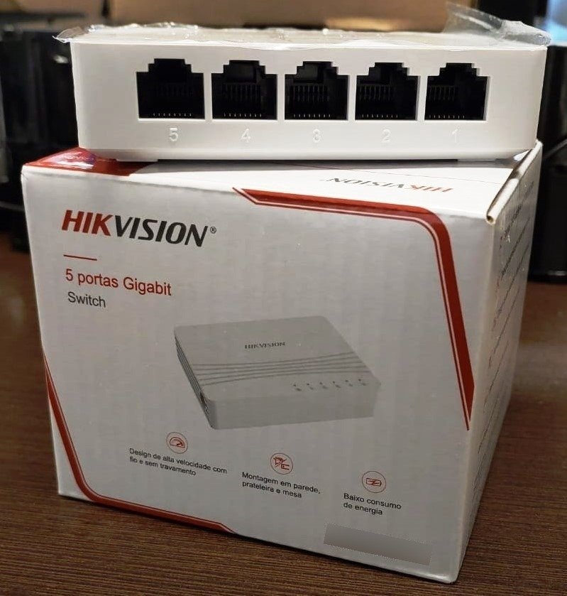 Switch 5 Portas Gigabit Rj45 Hikvision Ds-3e0505d-e - 9