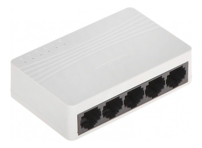 Switch 5 Portas Gigabit Rj45 Hikvision Ds-3e0505d-e - 3