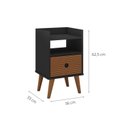 Ver imagem 3 de Mesa de Cabeceira 1 Gaveta 1 Nicho CR190