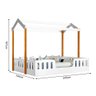 Cama Casal Casinha Segura Montessoriana Ágatha - Branco/mel - 3