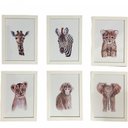 Ver imagem 1 de Quadro Infantil Safari 6 Un A4 Vidro e Pendurador