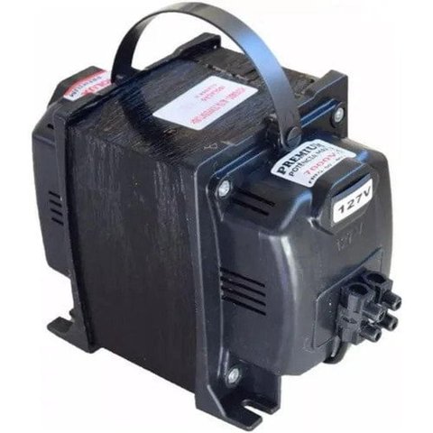 Transformador de Voltagem Premium 10103014111 Conversão 110V para 220V com Protetor de Temperatura