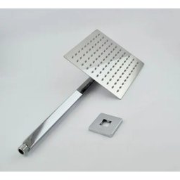 Ducha Chuveiro 20x20 Slim Inox com Braço 40cm Solar Gas - 6