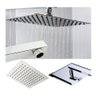 Ducha Chuveiro 20x20 Slim Inox com Braço 40cm Solar Gas - 4