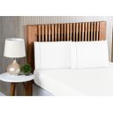 Ver imagem 1 de Jogo de Lençol Solteiro 2 Peças 100% Algodão Percal 200 Fios Ponto Palito Branco