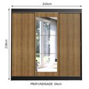 Ver imagem 3 de Guarda-roupa Casal Madesa Istambul 3 Portas de Correr com Espelho 3 Gavetas