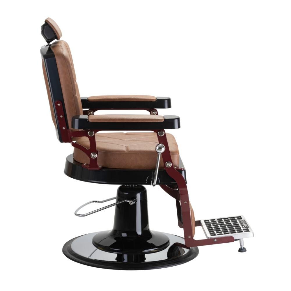Cadeira de barbeiro hidráulica reclinável com apoio para os pés modelo  unissex