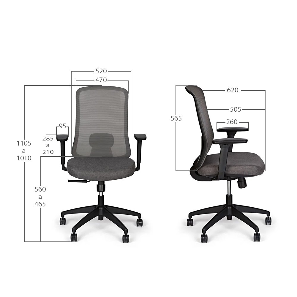 Cadeira de Escritório Ergonômica Giratória Cinza Move Marelli - 5