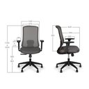 Ver imagem 5 de Cadeira de Escritório Ergonômica Giratória Cinza Move Marelli
