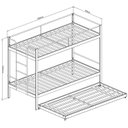 Ver imagem 3 de Cama Treliche Solteiro em Aço 94cm x 205cm Branco