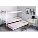 Ver imagem 1 de Cama Treliche Solteiro em Aço 94cm x 205cm Branco
