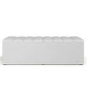 Ver imagem 5 de Kit Cabeceira Cama Box Casal 140cm com Calçadeira Recamier Baú Dália W01 Facto Branco - Lyam