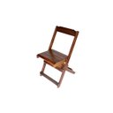 Ver imagem 3 de Conjunto 4 Cadeiras e 1 Mesa Dobrável de Madeira 120 x 70 - Com Pintura Café