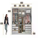 Ver imagem 5 de Guarda Roupa Rizon 6 Portas 8 Gavetas Cor:Branco