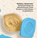 Ver imagem 5 de Fresh Box 1,5 Litros Quadrada Transparente e Azul Tupperware
