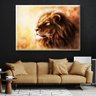 Quadro Decorativo Leão Borda Infinita em Canva 100 x 160cm - LEÃO 2 - 2