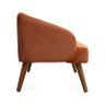 Poltrona Decorativa Lara Pés de Madeira Veludo Terracota - Sheep Estofados - Terracota - 3