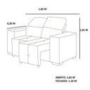 Ver imagem 3 de Sofá Retrátil Reclinável Chicago 2 Lugares