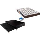 Ver imagem 1 de Cama Box c/Auxiliar Casal: Colchão Espuma Polar D33 Pérola Brown + Base CRC Suede Black(138x188)