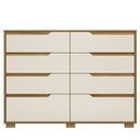 Ver imagem 1 de Cômoda para Quarto 8 Gavetas 147cm Parma M07 Freijó/off White - Mpozenato