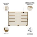 Ver imagem 3 de Cômoda para Quarto 8 Gavetas 147cm Parma M07 Freijó/off White - Mpozenato