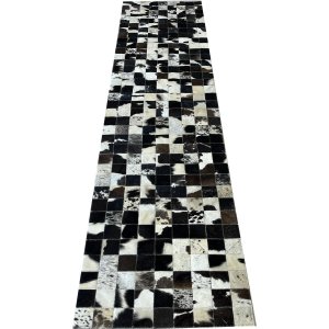 Tapete de Couro Marrom Café Malhado 0,60x2,50 sem Bordas