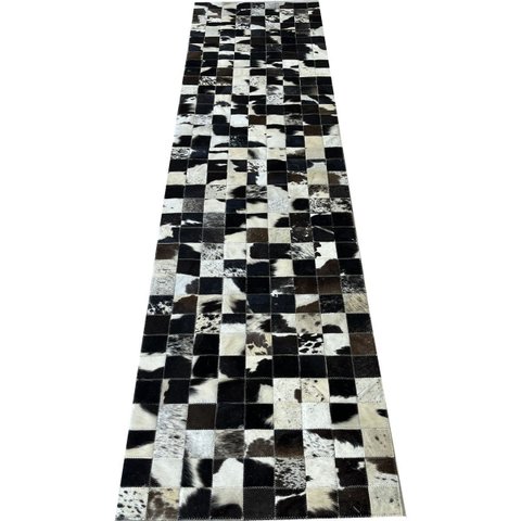 Tapete de Couro Marrom Café Malhado 0,60x2,50 sem Bordas