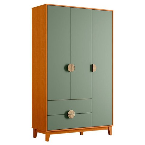Guarda Roupa Ipê 2 Portas Cinamomo/sálvia - Abz